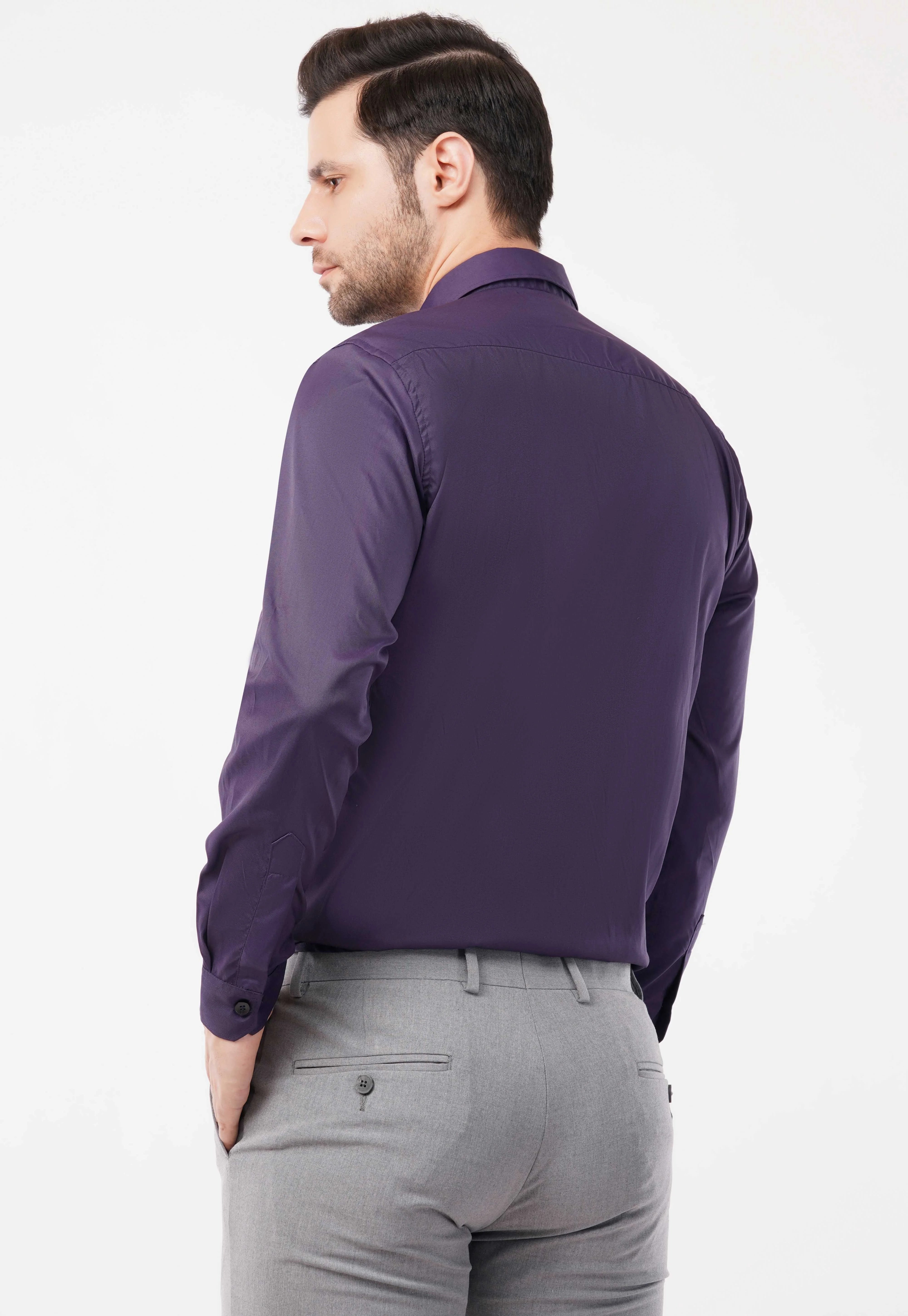 violet Full Sleeve Formal Shirt